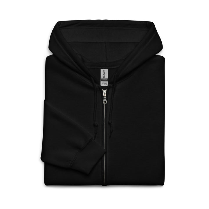 a black hoodie with a zipper on it